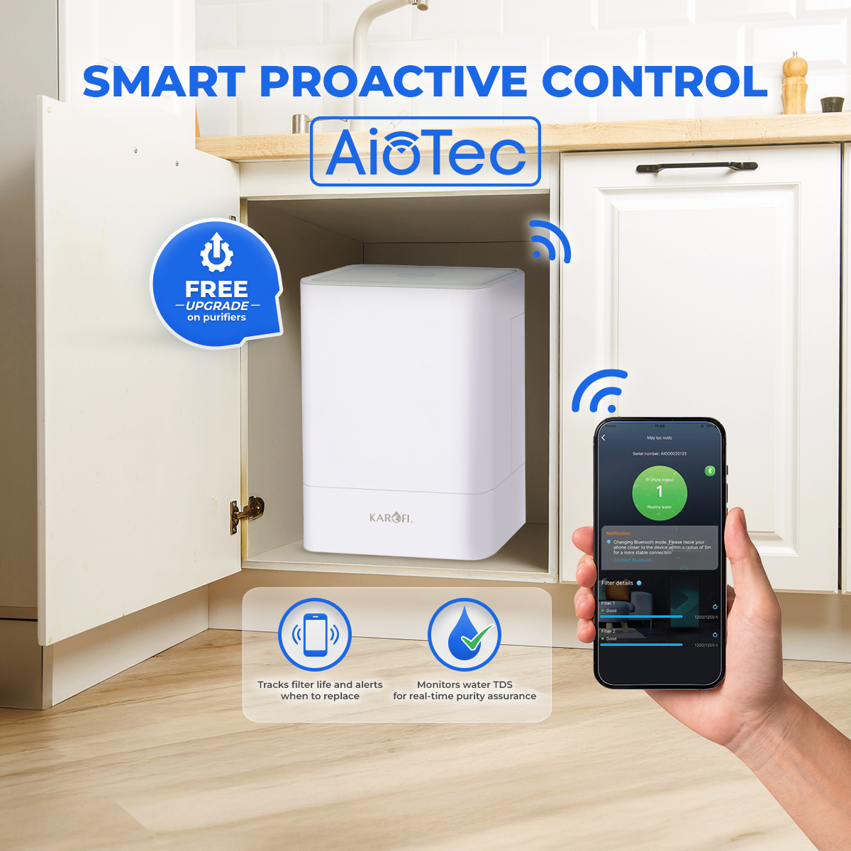 KAROFI HYDROGEN ALKALINE WATER PURIFIER KAE-S86 PRO